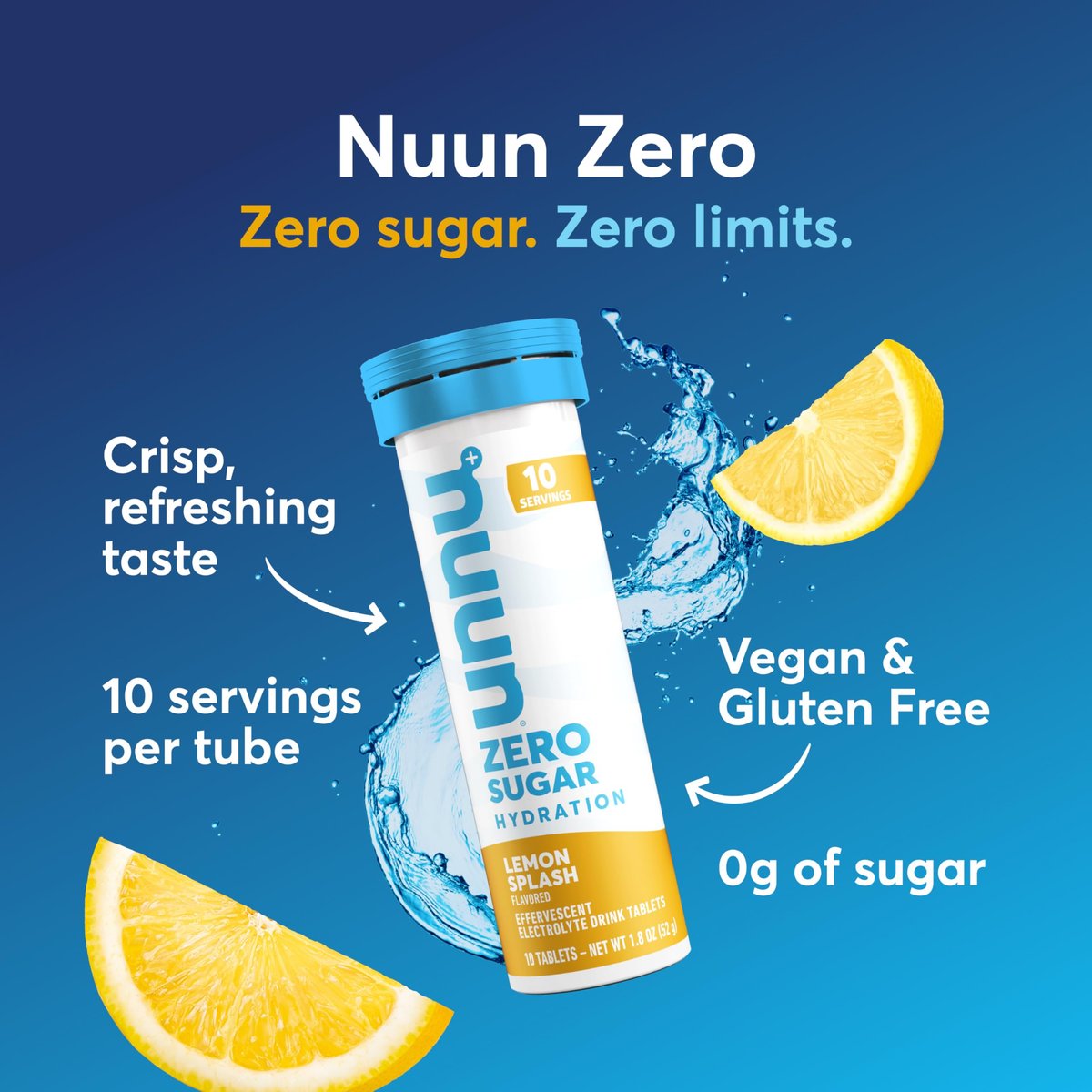 Nuun Zero Sugar Hydration Electrolyte Tablets – Mixed Citrus 4er-Pack (40 Portionen) – Natrium, Kalium, Chlorid, Calcium, Magnesium – Zuckerfrei, Glutenfrei, Vegan