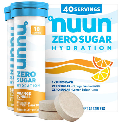 Nuun Zero Sugar Hydration Electrolyte Tablets – Mixed Citrus 4er-Pack (40 Portionen) – Natrium, Kalium, Chlorid, Calcium, Magnesium – Zuckerfrei, Glutenfrei, Vegan