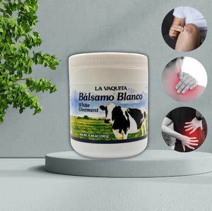 La Vaquita Bálsamo Blanco Salbe 100g – Schnell wirkend für Muskeln & Gelenke – Beruhigende Salbe mit Menthol, Kampfer und Eukalyptusöl