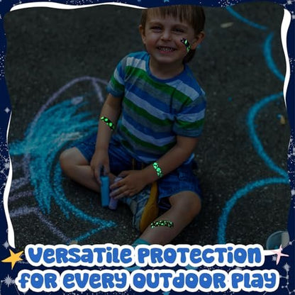 Threlaco 100 Stück Leuchtende Pflaster für Kinder – Niedliche, Atmungsaktive, Wasserdichte Neon-Pflaster für Jungen, Mädchen, Kleinkinder – Selbstklebend und Flexibel für Schnitte, Schrammen, Wunden (Weltraum)