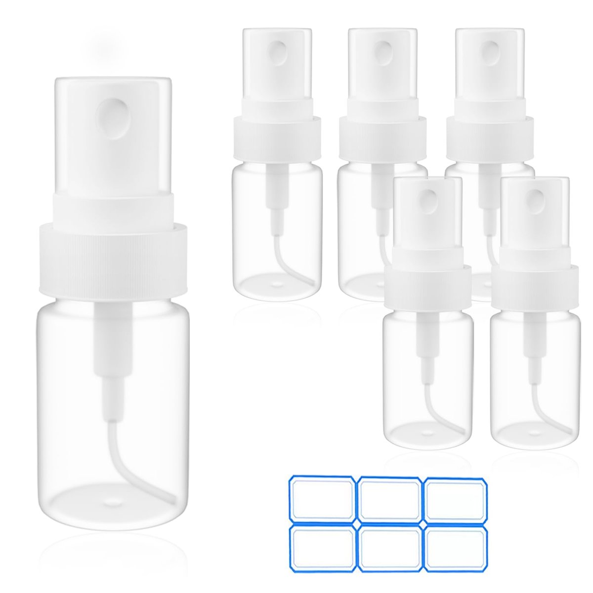 DTDNZKN 6er Set 0,17 Unzen (5ml) Mini Parfüm Nachfüllbare Reiseflaschen, Feinsprüh-Nachfüllbarer Mini Parfümzerstäuber, Leere Pumpflasche für Reisen und unterwegs