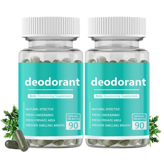 Körperorientiertes Deodorant-Supplement: Chlorophyll-Kapseln für Männer & Frauen – Internes Deodorant zur Geruchskontrolle, 90 Kapseln