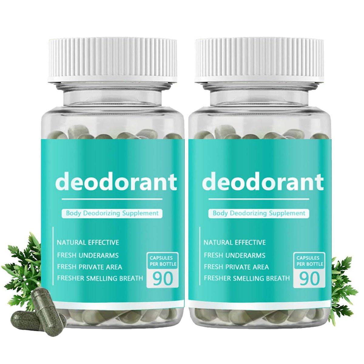 Körperorientiertes Deodorant-Supplement: Chlorophyll-Kapseln für Männer & Frauen – Internes Deodorant zur Geruchskontrolle, 90 Kapseln
