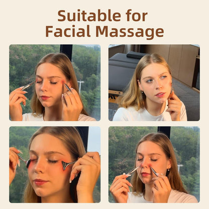 NHO 2-in-1 Akupunkturstift & Faszienblaster – Edelstahl Gua Sha Schaber & Akupressur Massagegerät für Muskel-, Nacken-, Gesichts- und Plantarfasziitis-Schmerzlinderung