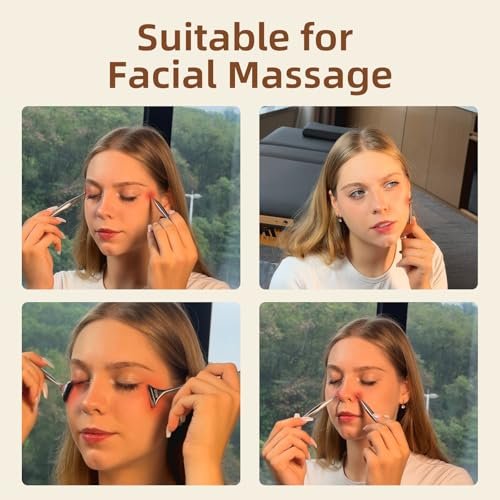 NHO 2-in-1 Akupunkturstift & Faszienblaster – Edelstahl Gua Sha Schaber & Akupressur Massagegerät für Muskel-, Nacken-, Gesichts- und Plantarfasziitis-Schmerzlinderung