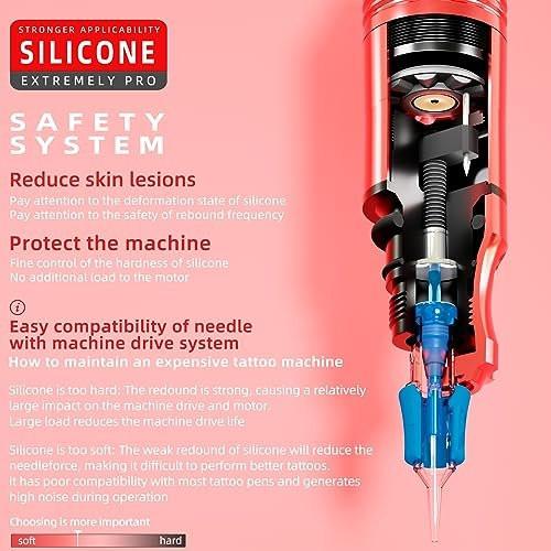 Poseidon Tattoo Gun Kit Kabelloses Maschinen-Set mit 7 Hublängen, 2x 2300mAh Akkus, 11 Tattoofarben, 20 Patronen – Ideal für Anfänger und Künstler