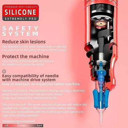 Poseidon Tattoo Gun Kit Kabelloses Maschinen-Set mit 7 Hublängen, 2x 2300mAh Akkus, 11 Tattoofarben, 20 Patronen – Ideal für Anfänger und Künstler
