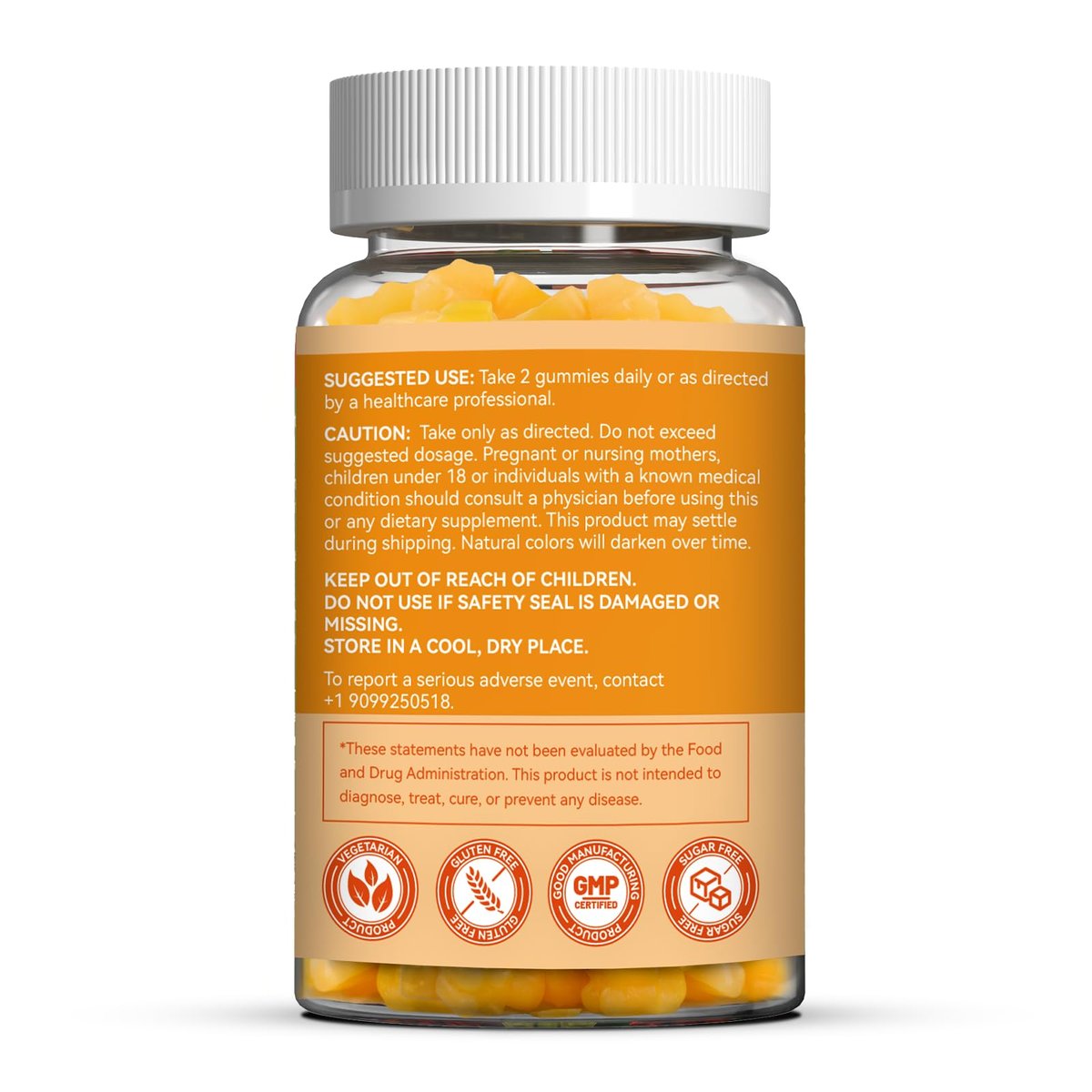 SmildeHeal Vitamin B2 Gummis mit Riboflavin 400 mg & Magnesium – Vegan, 60 Stück – Für Erwachsene zur Migräne Linderung und Unterstützung des Nervensystems