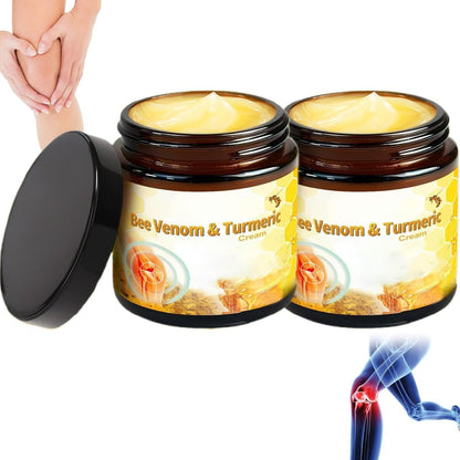 OSFRIAGE Bienen Gift Kurkuma Gelenkcreme, Professionelle Bienen Gift Gel, Bienen Gift Gelenk- und Knochencreme für Rücken, Knie, Hände, Nacken, Füße - 60ml (2er-Pack)