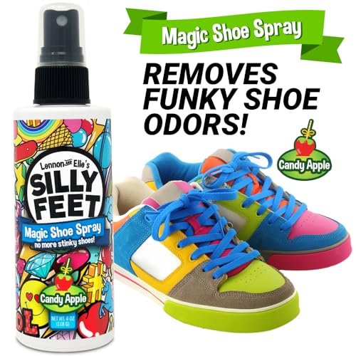 Fuß- und Schuh-Deodorant-Spray, extra stark, Geruchsentferner für stinkende Schuhe, Kinderfüße und Schweiß, Duft nach Karamellapfel, Alternative zu Puder zur Geruchskontrolle