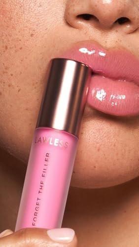 Lawless Forget the Filler Lip Plumping Line Smoothing Gloss - Daisy Pink - Premium Volumizing Lippen-Gloss mit natürlichen Inhaltsstoffen zum Füllen, Straffen und Hydratisieren der Lippen, 0,11 oz