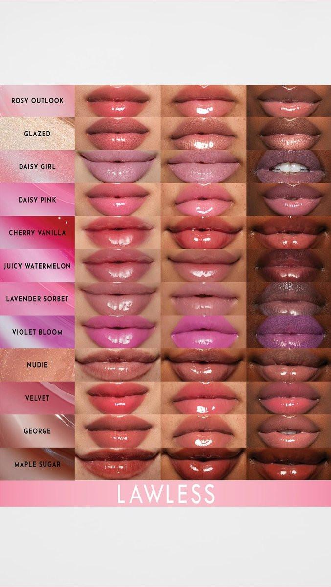Lawless Forget the Filler Lip Plumping Line Smoothing Gloss - Daisy Pink - Premium Volumizing Lippen-Gloss mit natürlichen Inhaltsstoffen zum Füllen, Straffen und Hydratisieren der Lippen, 0,11 oz
