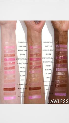 Lawless Forget the Filler Lip Plumping Line Smoothing Gloss - Daisy Pink - Premium Volumizing Lippen-Gloss mit natürlichen Inhaltsstoffen zum Füllen, Straffen und Hydratisieren der Lippen, 0,11 oz