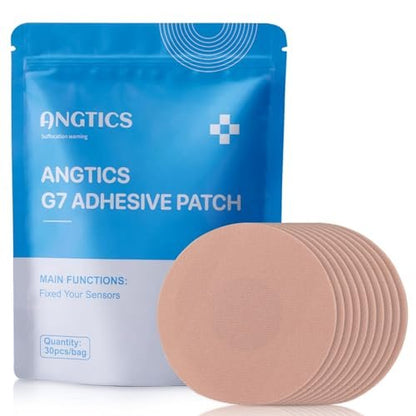 ANGTICS Dexcom G7 Klebepflaster 30 Stück, wasserdicht & hochviskos, Überpflaster für Stelo CGM, 10+ Tage Halt, atmungsaktiv, latexfrei, Sensor nicht enthalten (Hautfarbe)