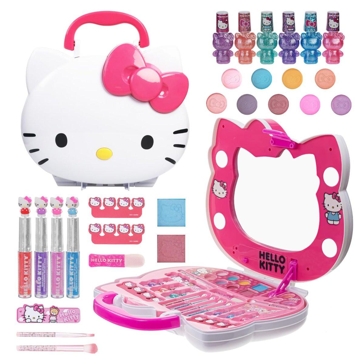 Hello Kitty Gesichts-Leucht-Make-up-Set für Mädchen – Nagel-, Augen- und Lippenaccessoires, ideales Geburtstags- und Weihnachtsgeschenk, ab 3 Jahren, von Townley Girl
