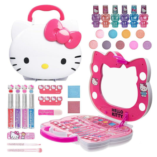 Hello Kitty Gesichts-Leucht-Make-up-Set für Mädchen – Nagel-, Augen- und Lippenaccessoires, ideales Geburtstags- und Weihnachtsgeschenk, ab 3 Jahren, von Townley Girl