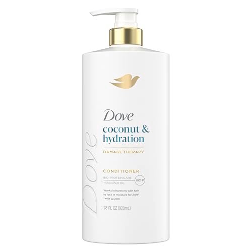Dove Conditioner Kokosnuss & Feuchtigkeit für trockenes Haar mit Bio-Protein-Pflege-Technologie und Kokosnussöl 828 ml