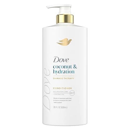 Dove Conditioner Kokosnuss & Feuchtigkeit für trockenes Haar mit Bio-Protein-Pflege-Technologie und Kokosnussöl 828 ml