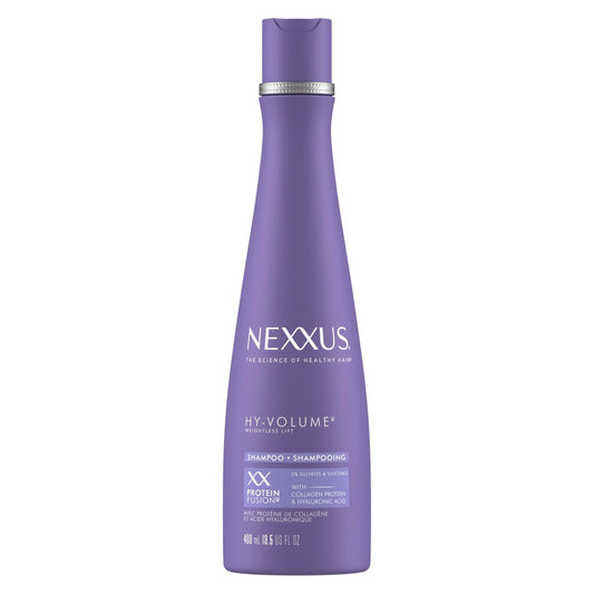 Nexxus Hy-Volume Weightless Lift Shampoo für plattes und kraftloses Haar – Protein Fusion mit Kollagenprotein und Hyaluronsäure für 48 Stunden Volumen, 400 ml
