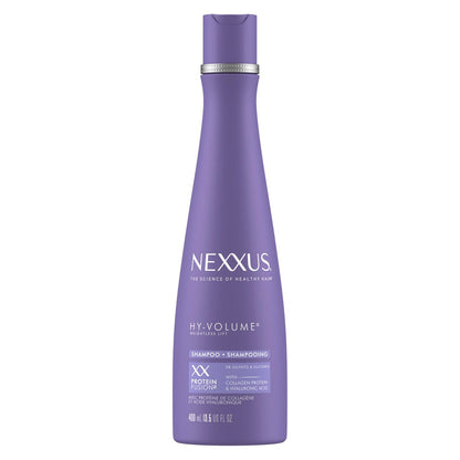 Nexxus Hy-Volume Weightless Lift Shampoo für plattes und kraftloses Haar – Protein Fusion mit Kollagenprotein und Hyaluronsäure für 48 Stunden Volumen, 400 ml