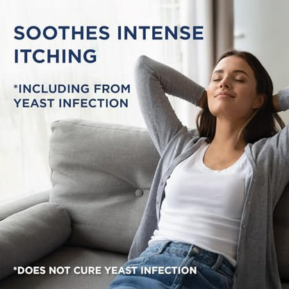 HealthWise Feminine Anti-Itch Creme | Beruhigende Linderung bei Juckreiz | Aloe, Vitamin A, D und E | Reizlinderung | Vagicaine | 28 g | Äußeres Analgetikum