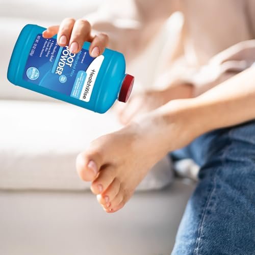 HealthWise Medicated Maximum Strength Fußpuder – 1% Menthol, Talkumfrei, Juckreizstillend, Feuchtigkeitsabsorbierend, 283 g