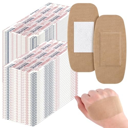 Sinmoe 200 Stück Große Pflaster Bulk Flexibler Stoffverband zur Wundversorgung und zum Schutz von Wunden, 5 x 10 cm / 2 x 4 Zoll