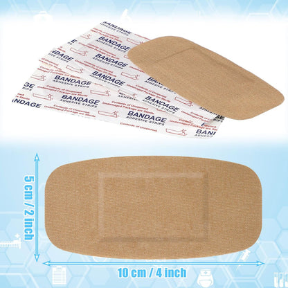Sinmoe 200 Stück Große Pflaster Bulk Flexibler Stoffverband zur Wundversorgung und zum Schutz von Wunden, 5 x 10 cm / 2 x 4 Zoll