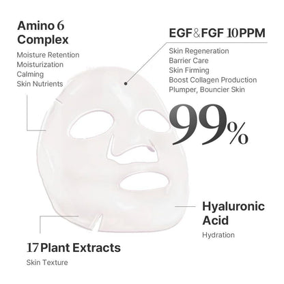 SWANICOCO Schwangerschaftssichere 2GF Bio-Gel-Gesichtsmaske – Feuchtigkeitsspendend, Straffend & Hautglättend mit EGF & FGF (10 Blätter)