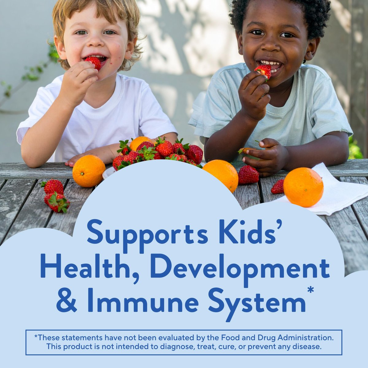 L’il Critters Gummy Vites ohne Zuckerzusatz – Tägliches Gummimultivitamin für Kleinkinder & Kinder ab 2 Jahren, mit Vitamin C & D3 für das Immunsystem, Erdbeer- und Orangen-Geschmack, 100 Gummis