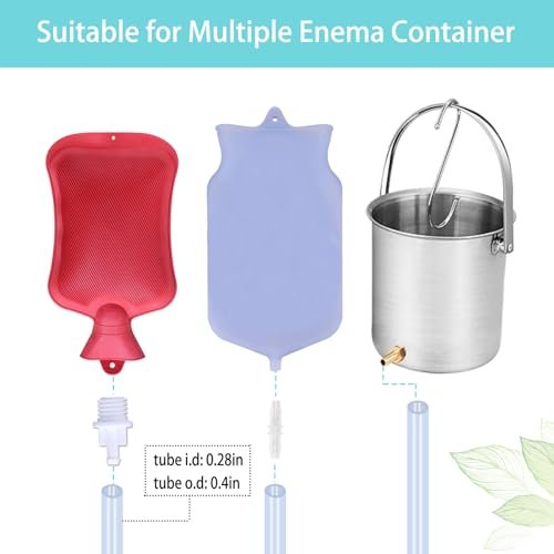 Ersatzteil für Einlaufset - 2 m Silikonschlauch mit 6 Spitzen, regulierbares Wasserventil, Klemme - Kolonreinigung Zubehör für Kaffeeeinlauf und Irrigatorset