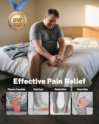 WalkHero Schwere Lasten Schmerzlindernde Einlegesohlen, 100+ kg Hohe Fußgewölbeunterstützung Orthotics Einlagen für Plantarfasziitis, Plattfüße, Pronation und Fersenschmerzen (Herren 40-42 | Damen 42-43, Korallen-Grün)