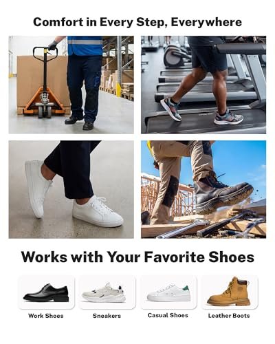 WalkHero Heavy Duty High Arch Support Einlegesohlen, 220+ lbs Hohe Fußgewölbeunterstützung Orthotische Einlagen für Plantarfasziitis, Plattfüße, Pronation und Fersenschmerz (Herren 10-10,5 | Damen 12-12,5, Gletscherblau)
