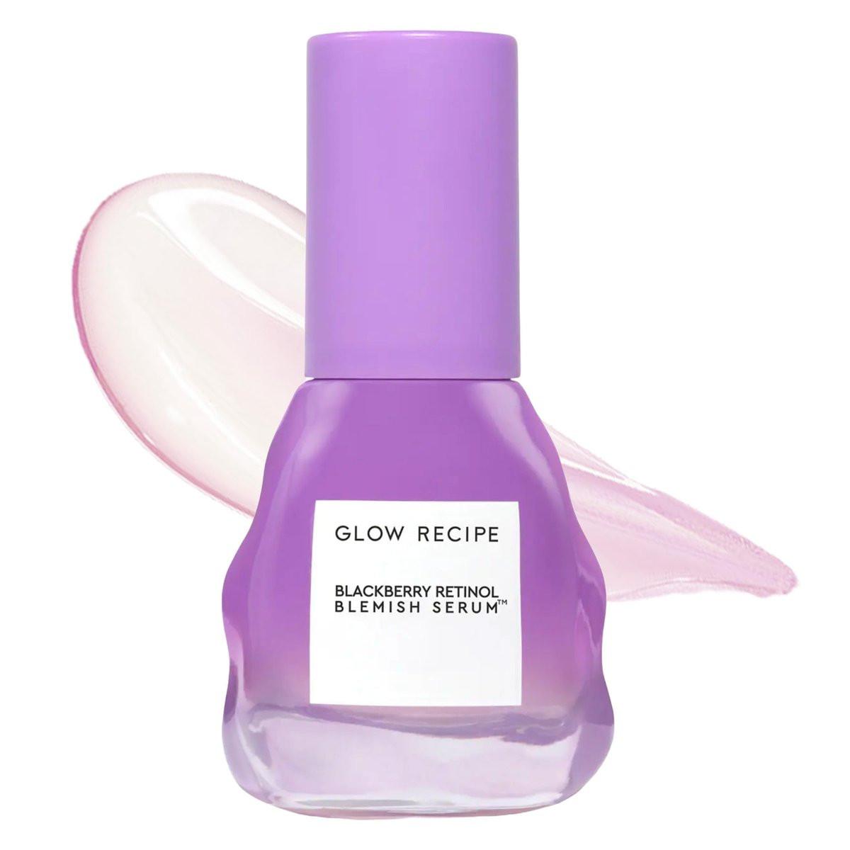 Glow Recipe Sanftes Blackberry Retinol Serum – Koreanisches Retinol Nacht Serum für empfindliche Haut, Dreifache Retinoide + Glycerin, klärend bei Unreinheiten, glättet Textur und feine Linien (30ml)