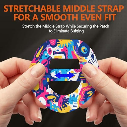 Omnipod 5 Klebepflaster – Omnipod 5 Overpatches wasserdicht mit Riemen, vorgeschnitten, schweißbeständig, Omnipod Sensor Tape (Graffiti 20 Stück)