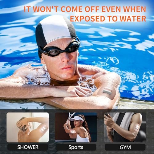 Omnipod 5 Overpatches wasserdicht mit Band, vorgeschnittene Schweißschutz Sensorpflaster Klebepflaster (Nude) - 30 Stück