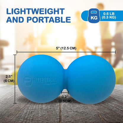 Peanut Massage Ball – Doppel-Lacrosse-Massageball & Mobilitätsball für Physiotherapie – Tiefengewebe-Massagewerkzeug für myofasziale Entspannung, Muskelentspannung, Akupressur