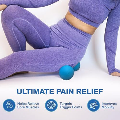 Peanut Massage Ball – Doppel-Lacrosse-Massageball & Mobilitätsball für Physiotherapie – Tiefengewebe-Massagewerkzeug für myofasziale Entspannung, Muskelentspannung, Akupressur