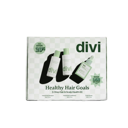 Divi Healthy Hair Goals Bundle – 30 ml Haar-Serum, 60 ml Volumen-Shampoo und 60 ml Volumen-Conditioner