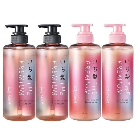 Ichikami The Premium Silky Smooth Shampoo & Treatment Set – Extra Schadenpflege, Silikonfrei & Sulfatfrei (2er-Pack, 8,45 Unzen pro Flasche)