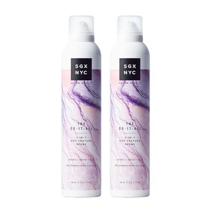 SGX NYC The Do It All 3-in-1 Trocken-Texur-Spray – Vielseitiges Trockenshampoo und Haarspray für erfrischtes Haar – Trocken-Texur-Spray für mehr Volumen – 2er-Pack