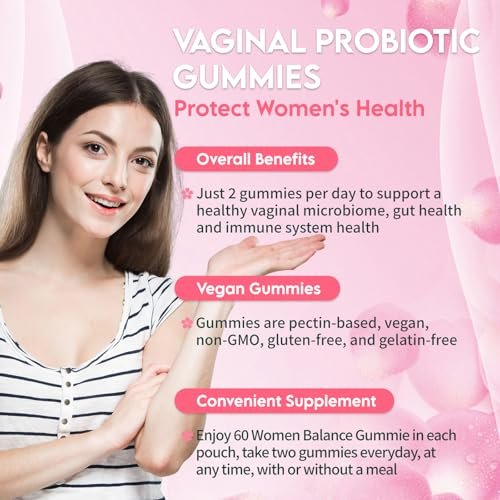 Airboy Vaginale Probiotika Gummibärchen für Frauen – Ananas-Gummis für ausgewogenen pH-Wert, Hefegleichgewicht & Florasupport – 60 Gummis