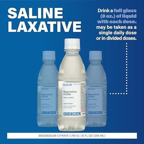 Major Magnesiumcitrat Salinisches Abführmittel - Hilft bei gelegentlicher Verstopfung (Unregelmäßigkeit) - Zitronengeschmack - 295 ml (1 Packung)
