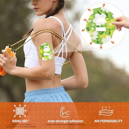 Omnipod 5 Overpatches wasserdicht mit Gurt – vorgeschnittene, schweißresistente Klebepflaster für Omnipod 5 Sensor, 20 Stück