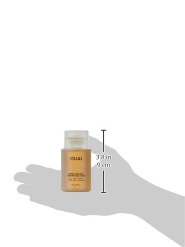 OUAI Detox Shampoo Reisegröße - Klärendes Shampoo gegen Ablagerungen, Schmutz, Öl, Produktrückstände und hartes Wasser - Apfelessig & Keratin für sauberes, erfrischtes Haar - Sulfatfreie Haarpflege (90 ml)