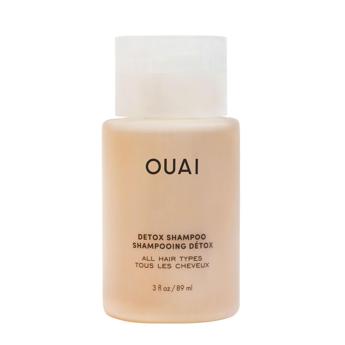 OUAI Detox Shampoo Reisegröße - Klärendes Shampoo gegen Ablagerungen, Schmutz, Öl, Produktrückstände und hartes Wasser - Apfelessig & Keratin für sauberes, erfrischtes Haar - Sulfatfreie Haarpflege (90 ml)