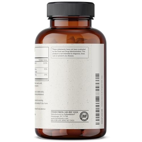 Futurebiotics Calcium 1200 mg mit Vitamin D3 1000 IE, 180 vegane Tabletten – Nahrungsergänzungsmittel für Knochen & Zähne