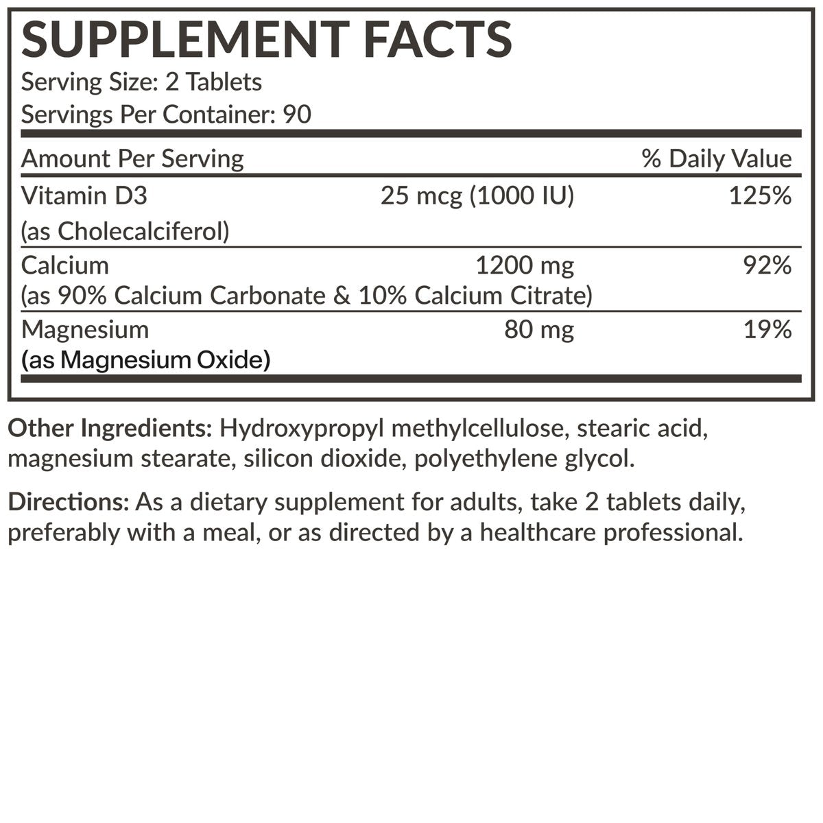 Futurebiotics Calcium 1200 mg mit Vitamin D3 1000 IE, 180 vegane Tabletten – Nahrungsergänzungsmittel für Knochen & Zähne