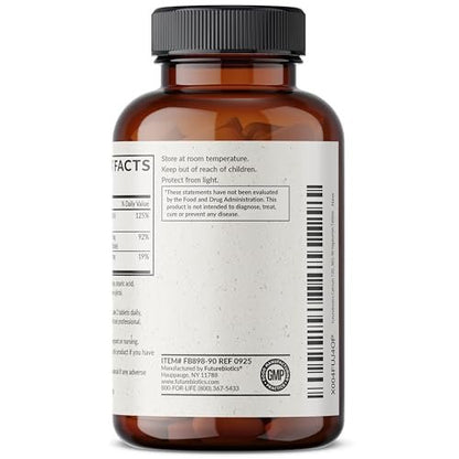 Futurebiotics Calcium 1200 mg mit Vitamin D3 1000 IE, 90 vegane Tabletten – Nachhaltige Freisetzung, Non-GMO