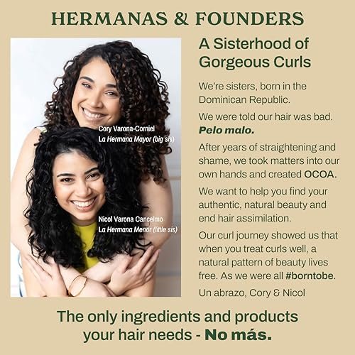 OCOA Beauty Curl Defining Styling Gel mit Leinsamen, Mangobutter & Hibiskus – Mittlerer Halt für lockiges & welliges Haar – Frizz-Kontrolle, tiefe Feuchtigkeit & weiche definierte Locken ohne Flocken oder Knittern – 237 ml